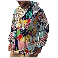 Mens Graphic Hoodie Letter Printed Tie Dye Gradient Faux Fur Sweatshirt Designer Fashion Comfy Pullover Cool Light Weight