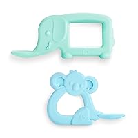 Munchkin® The Baby Toon™ Silicone Teether Spoon, 2 Pack, Elephant/Koala (As Seen On Shark Tank)