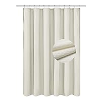 Barossa Design Soft Microfiber Fabric Shower Liner or Curtain, Hotel Quality, Machine Washable, Water Repellent, Cream, 70 x 72 inches