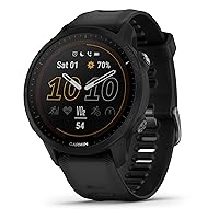 Garmin Forerunner® 955 Solar, GPS Running Smartwatch with Solar Charging Capabilities, Tailored to Triathletes, Long-Lasting Battery, Black - 010-02638-00