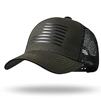 American Flag Trucker Hat - Snapback Hat, Baseball Cap for Men Women - Breathable Mesh Side, Adjustable Fit - for Casual Wear