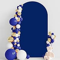 Wokceer 7.2FT Wedding Arch Cover Spandex Fitted Wedding Arch Stand Covers Round Top Chiara Arch Backdrop Cover for Birthday Party Ceremony Banquet Decoration Royal Blue