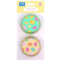 PME Easter Foil-Lined Cupcake Cases - Easter Chicks, Set of 60