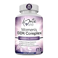 Women’s DIM Complex 150mg - Bioperine Estrogen Balancing Pills for Menopause & Hot Flashes Relief Support Hormonal Acne Powerful Supplement - 60 Capsules - Made in USA by Amate Life
