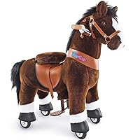 PonyCycle Authentic Classic Model U, Horse Ride on Toy for Toddlers Boy Toys(with Brake/ 30