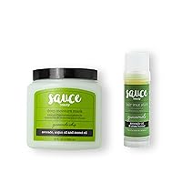 Guacamole Hair Mask + Guacamole Wax Stick - Deep Conditioning Hair Mask w/Avocado & Moisturizing Wax Stick for Hair - Paraben & Sulfate Free Haircare for Dry, Damaged & Frizzy Hair