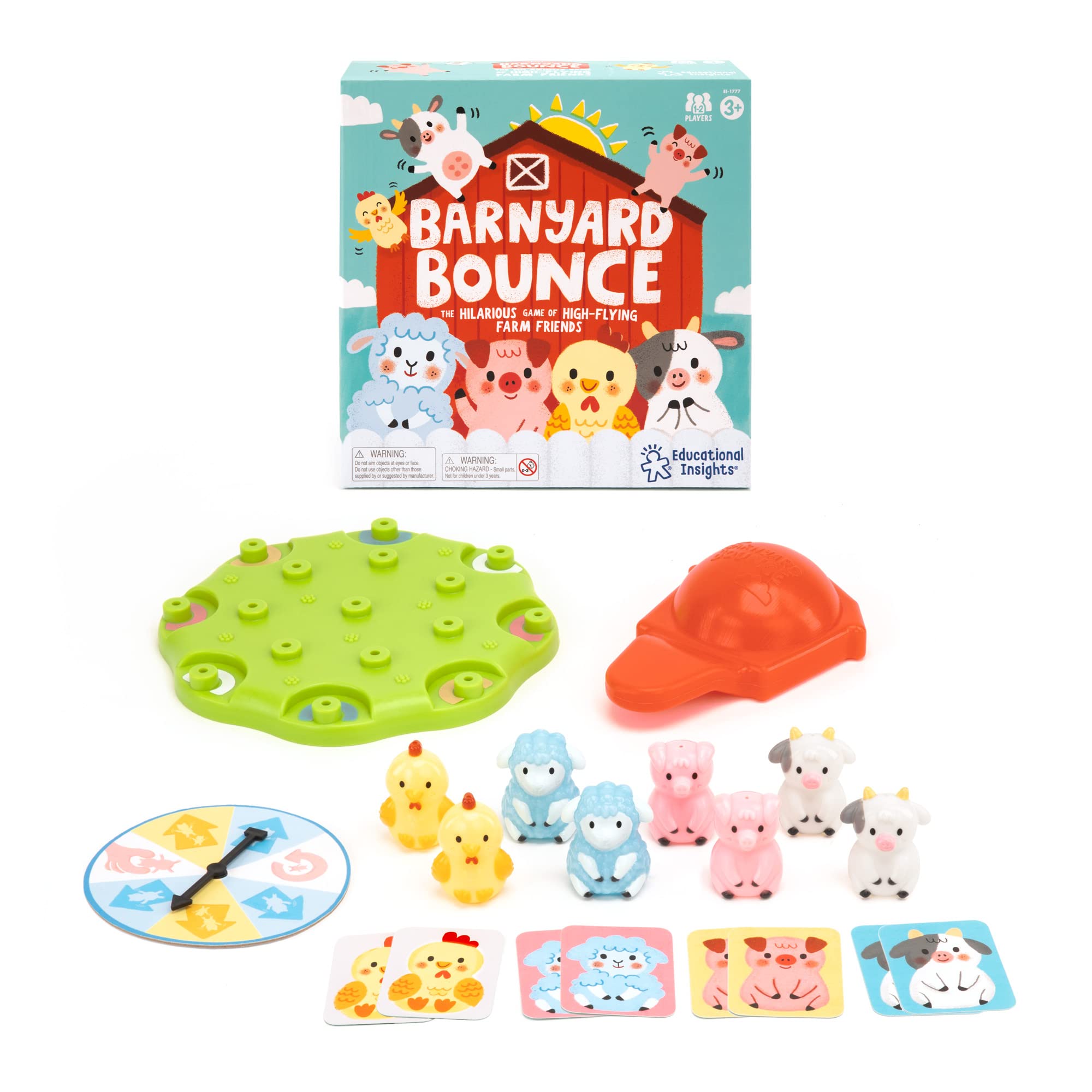 Educational Insights Barnyard Bounce Game, Preschool Memory & Matching Game, Boys & Girls Ages 3+