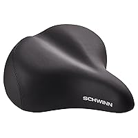 Schwinn Commute Plus Foam Plush Bike Saddle, Black