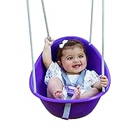 Swurfer Coconut Toddler Swing – Comfy Baby Swing Outdoor, 3- Point Adjustable Safety Harness, Secure, Safe Quick Click Locking System, Blister-Free Rope, Easy Installation, Ages 6-36 Months