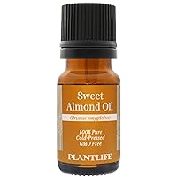 Plantlife Sweet Almond Carrier Oil - For Skin, Hair, and Personal Care - 10ml