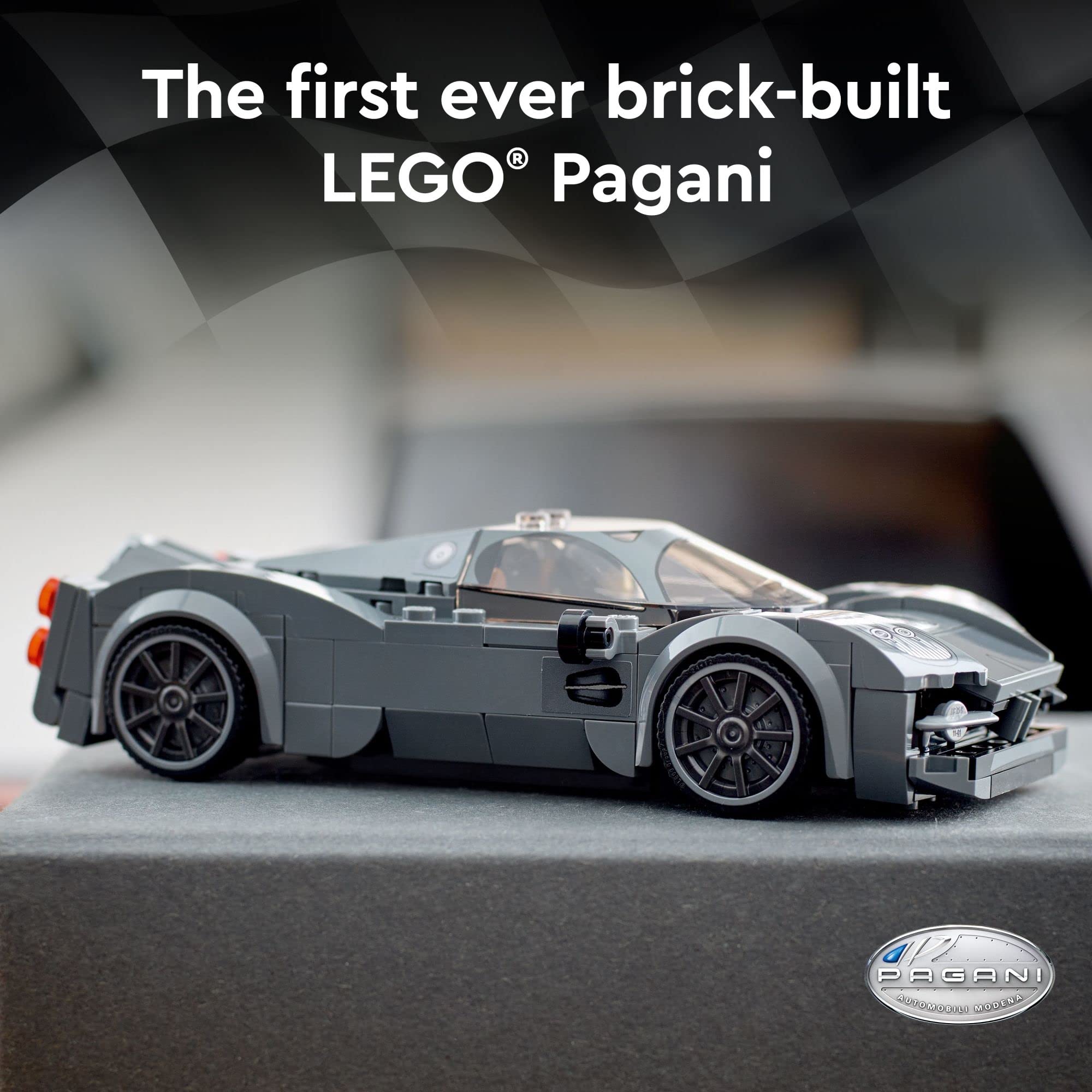 LEGO Speed Champions Pagani Utopia 76915 Race Car Toy Model Building Kit, Italian Hypercar, Collectible Racing Vehicle, 2023 Set