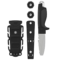 Tanu Dive and Rescue Knife with Sheath, 3” Blunt Tip Blade