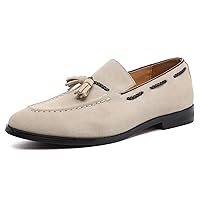 Mens Loafers Tassel Fringe Suede Casual Driving Slip on Dress Shoes Moccasins