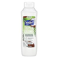 Suave Essentials Nourishing Conditioner, Infused with Coconut Extract and Vitamin E, Tropical Coconut Conditioner with a Long Lasting Fragrance 22.5 oz