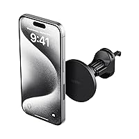 iOttie iTap 3 Magnetic Air Vent Car Mount Phone Holder with Magnetic Ring Adapter. Compatible with MagSafe, iPhone, and Android Smartphones