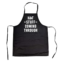Crazy Dog T-Shirts Hot Stuff Coming Through Cookout Funny Kitchen Baking Graphic Novelty Apron