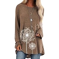EFOFEI Women's Long Sleeves Shirts for Woman Casual Loose Fit Tunic Top Fashion Spring Blouses