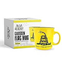 Gadsden Flag DONT TREAD ON ME Ceramic Coffee Cup Mug Large 17 oz size Coffee, Latte, Tea, Water Patriotic