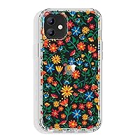for iPhone 11 Case Clear 6.1 Inch with Pattern Design, Protective Slim TPU Cover + Shockproof Bumper for Women and Girls (Tiny Cute Flowers)