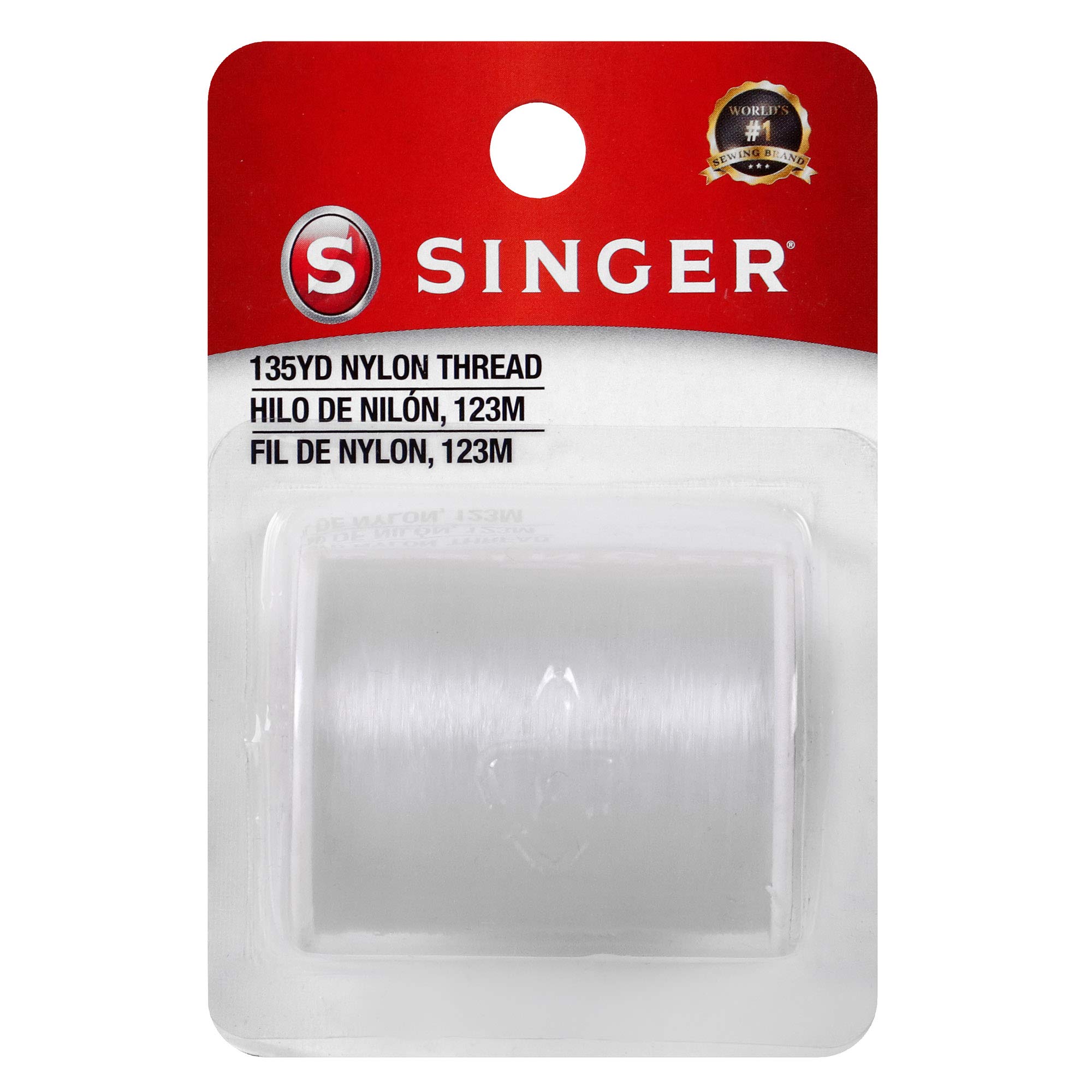 SINGER 00260 Clear Invisible Nylon Thread, 135-Yard