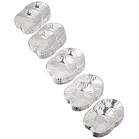 Set of 250 Disposable Clam Shells Aluminum Foil Food Shell Pans for Making Tasty Appetizers Like Clams Casino, Oysters, Crab Cakes, Dips, and More Premium Small Clam-Shell Baking Dishes,