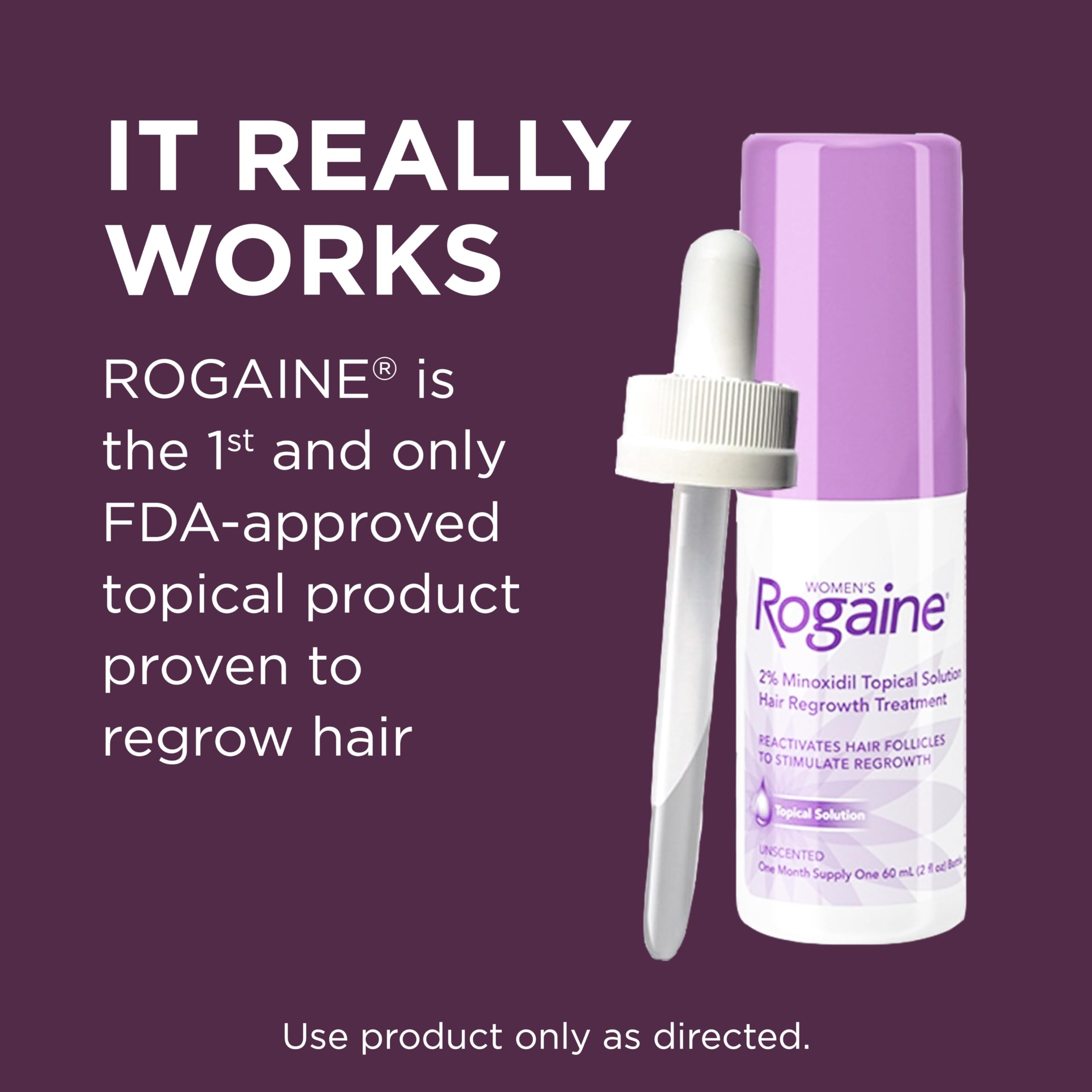 Women's Rogaine 2% Minoxidil Topical Solution for Hair Thinning and Loss, Topical Treatment & Women's 5% Minoxidil Foam for Thinning Hair & Loss, Topical Once-A-Day Hair Fall Treatment
