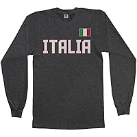 Threadrock Men's Italia National Pride Long Sleeve T-Shirt