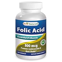 Best Naturals Folic Acid 800 mcg 240 Capsules