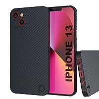 PunkCase for iPhone 13 Carbon Fiber Case [AramidShield Series] Ultra Slim & Light Carbon Skin Made from 100% Real Aramid Fiber | Military Grade Protection for Your iPhone 13 (6.1