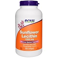 Foods Sunflower Lecithin 1200mg, 200 Softgels, pack of 2