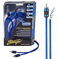 Stinger 17 Feet 2-Channel Hyper-Flex RCA Interconnect, Shielded Directional to Protect Against Interference, Stereo Interconnects, OFC Copper Audio Cable, SI6217