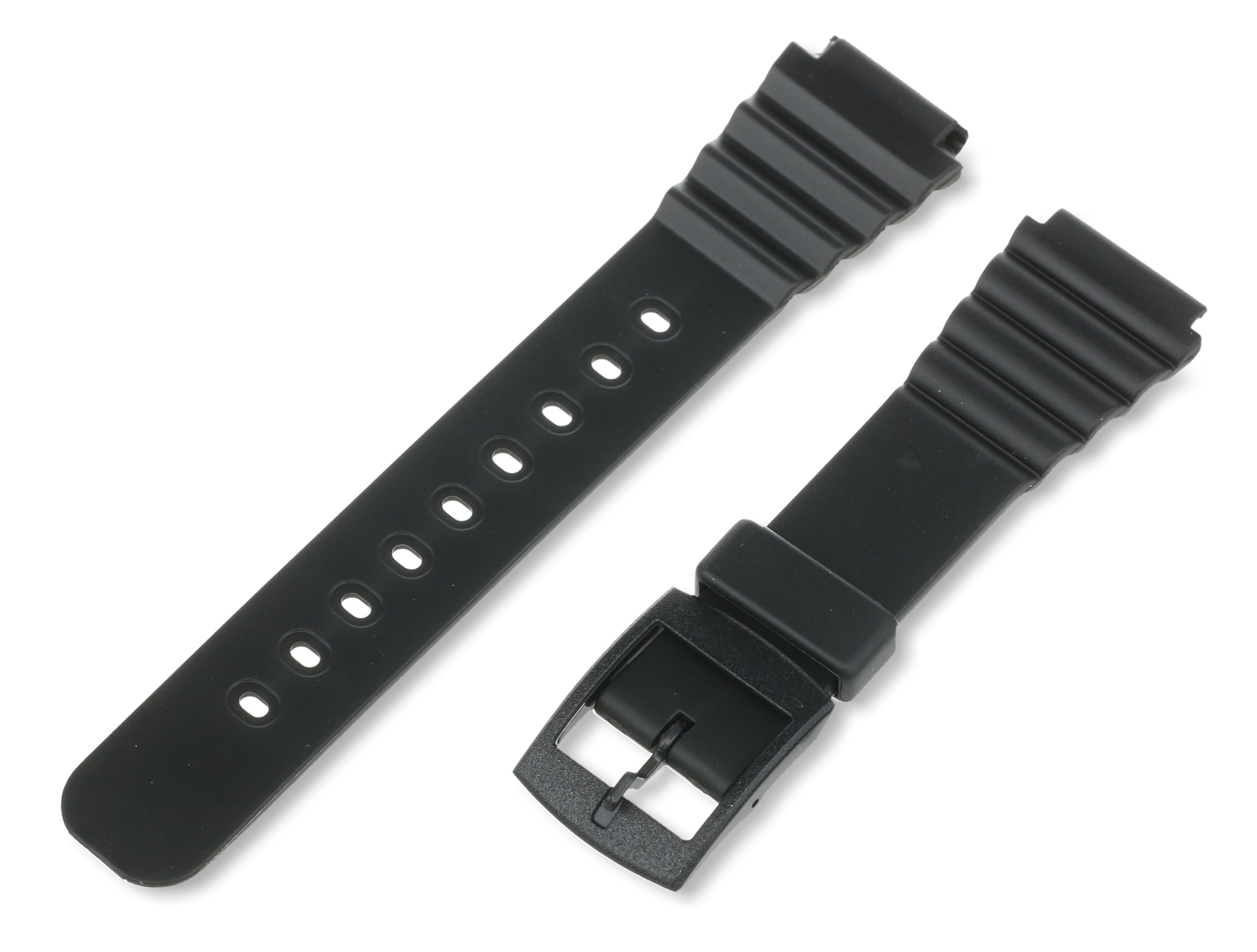 Voguestrap TX1840 Allstrap 18mm Black Regular-Length Fits Casio and Other Sport Watchband
