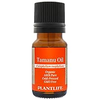 Plantlife Tamanu Carrier Oil - Cold Pressed, Non-GMO, and Gluten Free Carrier Oils - For Skin, Hair, and Personal Care - 10 ml