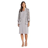 R&M Richards Womens Mesh 2PC Cocktail and Party Dress