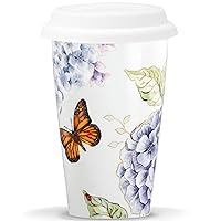 Lenox 846844 Butterfly Meadow Blue Thermal Travel Porcelain Mug