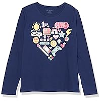 The Children's Place Girls' Single Long Sleeve Graphic T-Shirt