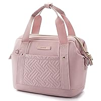 TOURIT Adult Lunchs Boxes for Women Insulated Cute Lunch Bags Durable Tote Bag Reusable for Women Work, Office, Picnic, Pink