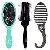 Wet Brush Bunde, Original Detangler Hair Brush, Round Brush and Shower Hair Detangler