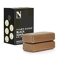 Dr. Natural Black Bar Soap, 2 pcs - Ultra-Moisturizing Natural Soap with Shea Butter - Safe for Family and Pets - Helps Reduce Acne and Blemishes - Organic Bar Soap for Hands, Body Wash, Laundry
