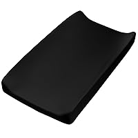 HonestBaby Boys Organic Cotton Changing Pad Cover, Black, One Size