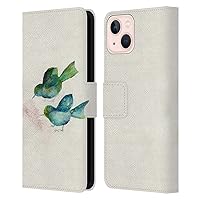Head Case Designs Officially Licensed Wyanne Seed Birds Leather Book Wallet Case Cover Compatible with Apple iPhone 13