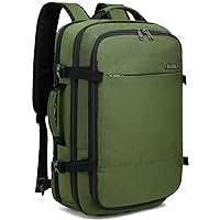 TUGUAN Travel Laptop Backpack 40L Large Computer Backpack with USB Charging Port 17 Inch Laptop Backpack for Men Expandable Backpacks for Men Women, Green - Suitable for Travel