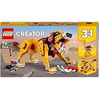 LEGO 31112 Creator 3-in-1 Wild Lion, Ostrich, Warthog, Animal Figurines Toy for Children from 7 Years