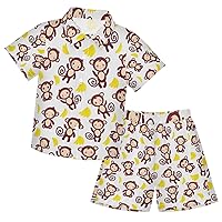 Monkey Boys Hawaiian Shirts Button-Down & Dress Shirts