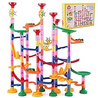 COSBAY Marble Run Toy,133Pcs Marble Runs Building Block Toy Set,Marble Maze Track Game for Kids Girls and Boys,STEM Educational Learning Toy for Kids 4-8 & Toddlers