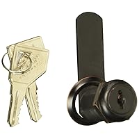 First Watch Security 1385-VB Drawer & Cabinet Lock Cabinet & Drawer 1-1/8 inch Utility Cam Lock Finish, Vintage Bronze
