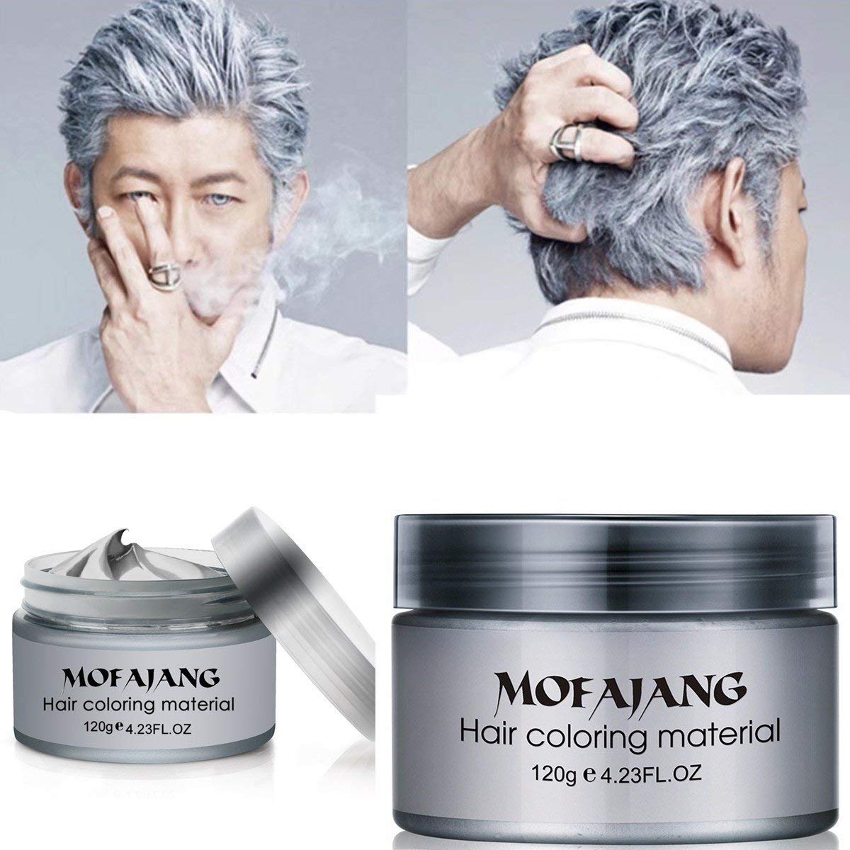 Mua Temporary Silver Gray Hair Wax Pomade for People, Luxury Coloring Mud Grey  Hair Dye,Washable Treatment with All Day Hold. Non-Greasy Matte Hairstyle  Ash for Party, Cosplay trên Amazon Mỹ chính hãng