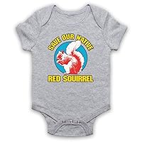 Unisex-Babys' Save The Red Squirrel Protest Slogan Baby Grow