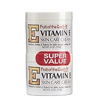 Fruit of the Earth Vitamin-E Cream 4 Ounce Jar - 2 pack