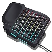G7 35 Keys One-Handed Gaming Membrane Keyboard Ergonomic One Hand Keypad Keyboard for Laptop Desktop PC Computer PUBG